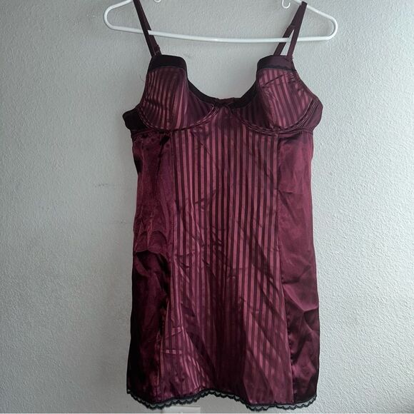 Gilligan & O'Malley Other - Gillian & O’Malley Burgundy Silky Soft Intimate Chemise